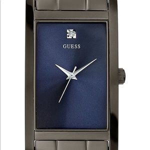 Guess Steel Gun Metal Diamond Mens Watch U11009G2